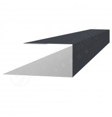 Планка J-профиль 18 х 3000 мм. (КД, Евробрус, СТ) Stynergy GRAPHITE45 RAL 7024 Серый графит 0,45 мм.