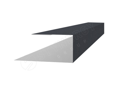 Планка J-профиль 18 х 3000 мм. (КД, Евробрус, СТ) Stynergy GRAPHITE45 RAL 7024 Серый графит 0,45 мм.