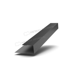 Планка J-профиль 24 х 18 х 3000 мм. Металл Профиль VALORI DarkGrey Темно-серый 0,5 мм