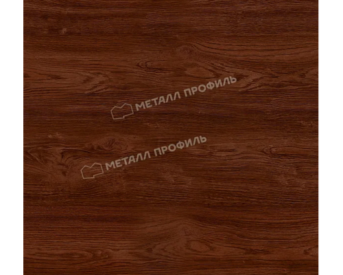 Планка J-профиль 25 х 30 х 3000 мм. Металл Профиль Woodstock ECOSTEEL Мореный Дуб 0,5 мм.