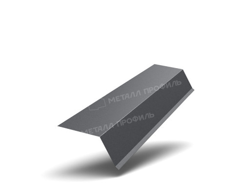Планка капельник 79 х 55 х 2000 мм. Металл Профиль PureTech Mat RAL 7024 Серый графит 0,5 мм.