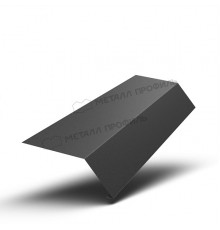 Планка карнизная 100 х 69 х 2000 мм. Металл Профиль VALORI DarkGrey Темно-серый 0,5 мм.