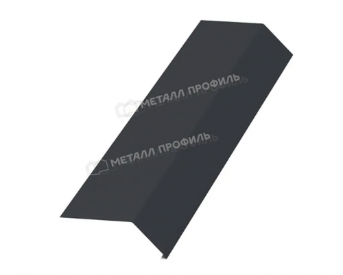 Планка карнизная 100 х 69 х 2000 мм. Металл Профиль VALORI Grey Серый 0,5 мм.
