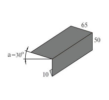 Планка карнизная FarAcs Фартук S1 (Полиэстер с пленкой-Ral 7024-0,45 мм) L=2м 