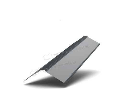Планка конька плоского 150 х 150 х 2000 мм. NormanMP RAL 7016 Антрацит 0,5 мм.