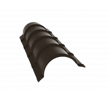 Планка конька полукруглого 0,5 Satin с пленкой RR 32 темно-коричневый (1,97м)