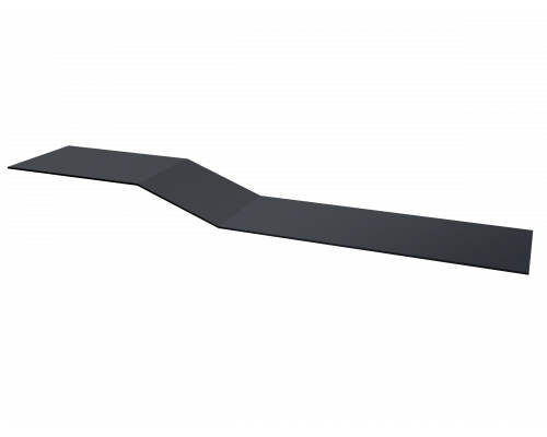 Планка крепежная фальц Grand Line Satin 0,5 мм. RAL 7024 мокрый асфальт 2 м.