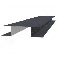 Планка Н-образная сложная 75 х 3000 (КД, Евробрус, СТ) Stynergy GRAPHITE45 RAL 7024 Графит 0,45 мм.