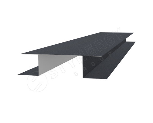 Планка Н-образная сложная 75 х 3000 (КД, Евробрус, СТ) Stynergy GRAPHITE45 RAL 7024 Графит 0,45 мм.