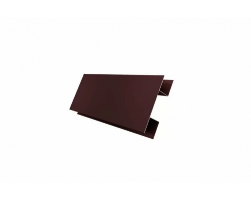 Планка Н-образная стыковочная сложная 0,5 мм. Satin Matt TX RR 32 темно-коричневый 3 м.