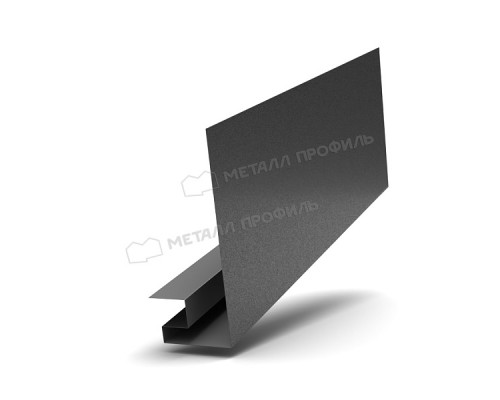 Планка откоса сложная 3D 245 х 75 х 3000 мм. Металл Профиль VALORI DarkGrey Темно-серый 0,5 мм
