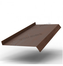 Планка отлива 150 х 30 х 2000 мм. Металл Профиль ECOSTEEL_MA Бразил. Вишня 0,5 мм.
