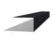 Планка П-образная (J-профиль) 18 (КД, Евробрус, СТ) CORUNDUM50® RAL 9005 - глубокий черный 3 м.