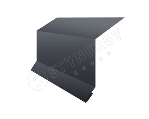 Планка примыкания в штробу 15 х 33 х 20 х 2000 мм. Stynergy CORUNDUM50 0,5 мм. RAL 7024 Серый графит