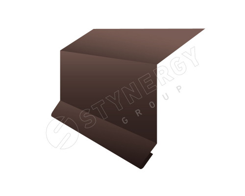 Планка примыкания в штробу 15 х 33 х 20 х 2000 мм. Stynergy CORUNDUM50 0,5 мм. RAL 8017 Шоколадно-коричневый