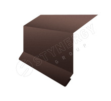 Планка примыкания в штробу 15 х 33 х 20 х 2000 мм. Stynergy GRAPHITE45 0,45 мм. RAL 8017 Шоколад