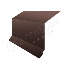 Планка примыкания в штробу 15 х 33 х 20 х 2000 мм. Stynergy GRAPHITE45 0,45 мм. RAL 8017 Шоколад
