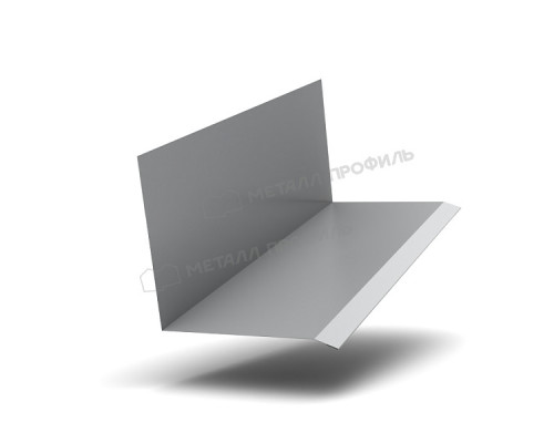 Планка примыкания верхняя к стене FASTCLICK 150 х 135 х 2000 мм. NormanMP RAL 7004 Серый 0,5 мм.