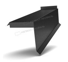 Планка сегментная торцевая правая 350 мм. Металл Профиль VALORI DarkGrey Темно-серый 0,5 мм.