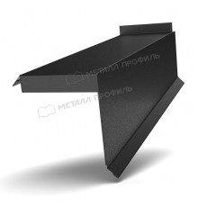 Планка сегментная торцевая правая 350 мм. Металл Профиль VALORI DarkGrey Темно-серый 0,5 мм.