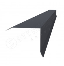 Планка торцевая 80 х 100 х 2000 мм. Stynergy CORUNDUM50 RAL 7024 Серый графит 0,5 мм.