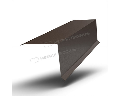 Планка торцевая 95 х 120 х 2000 мм. Металл Профиль VALORI DarkBrown Темно-коричневый 0,5 мм.