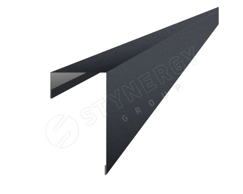 Планка торцевая фасадная для SMART Фальц Pro GRAPHITE45® RAL 7024 Серый графит 3 м.