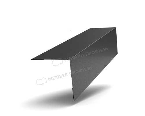 Планка угла наружного 30 х 30 х 3000 мм. Металл Профиль VALORI DarkGrey Темно-серый 0,5 мм.
