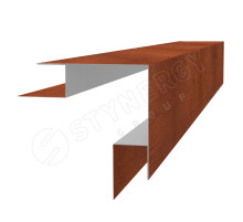 Планка угла внешнего сложная 75 х 75 х 3000 мм. (КД, Евробрус, СТ) Stynergy SteelArt Дуб 3D 0,45 мм.