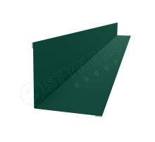 Планка угла внутреннего 110 x 110 х 2000 мм. Stynergy CORUNDUM50 0,5 мм. RAL 6005 Зеленый мох