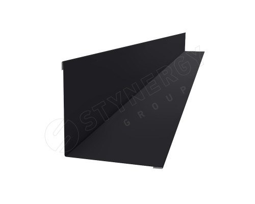 Планка угла внутреннего 110 x 110 х 2000 мм. Stynergy CORUNDUM50 0,5 мм. RAL 9005 Глубокий черный