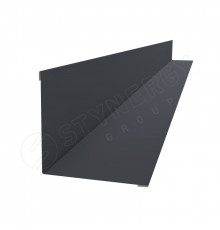 Планка угла внутреннего 110 x 110 х 3000 мм. Stynergy CORUNDUM50 0,5 мм. RAL 7024 Серый графит
