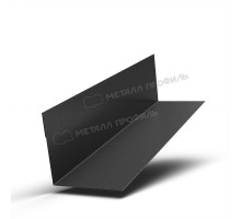 Планка угла внутреннего 50 х 50 х 3000 мм. Металл Профиль VALORI DarkGrey Темно-серый 0,5 мм.