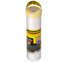 Пленка STAYER "PROFESSIONAL" защитная с клейкой лентой "МАСКЕР", HDPE, 9мкм, 1,4х15м