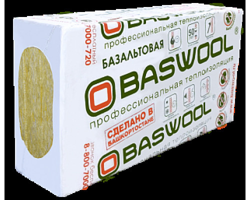Плита минераловатная BASWOOL РУФ Н-110 1200х600х150 110 кг/м3 2 шт