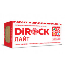 Плита минераловатная Dirock Лайт 1000 х 600 х 100 мм. 35 кг/м3 (2,4 м2 / 0,24 м3) 4 плит