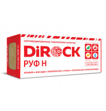 Плита минераловатная Dirock РУФ-Н 1000 х 600 х 100 мм. 115 кг/м3 (1,8 м2 / 0,18 м3) 3 плиты