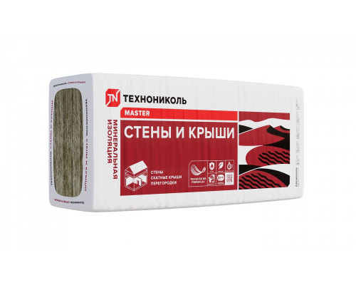 Плита минераловатная Технониколь 34 PN Стены и крыши ПРОФ 1000 x 610 x 100 мм. (0,864 м3 / 8,64 м2)