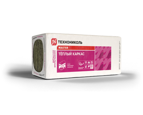 Плита минераловатная Технониколь 37 PN Теплый каркас 1200 x 610 x 100 мм. 3,66 м2