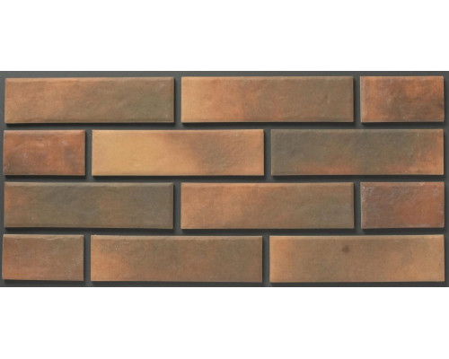 Плитка фасадная керамическая под кирпич для НФС BestPoint Retro Brick 245 х 65 х 8,5 мм. Curry