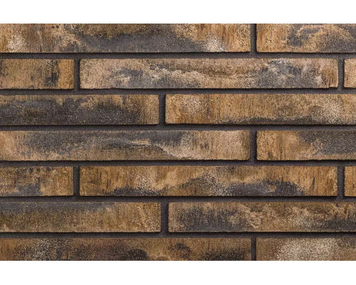 Плитка минеральная фасадная ригельная Wandermode Armschwung 440 x 52 x 20 мм. Bronze-Schwarz