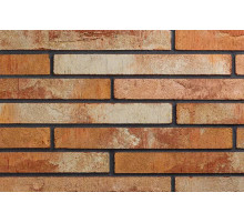 Плитка минеральная фасадная ригельная Wandermode Armschwung 440 x 52 x 20 мм. Feurige Lava