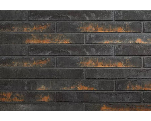 Плитка минеральная фасадная ригельная Wandermode Armschwung 440 x 52 x 20 мм Schwarzes Feuer