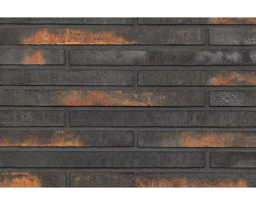 Плитка минеральная фасадная ригельная Wandermode Armschwung 500 x 40 x 20 мм Schwarzes Feuer