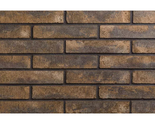 Плитка минеральная фасадная Wandermode Armschwung 250 x 50 x 30 мм. Bronze-Schwarz