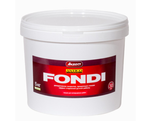 Покрытие декоративное акриловое финишное " FONDI " глянцевая база A 5 кг.