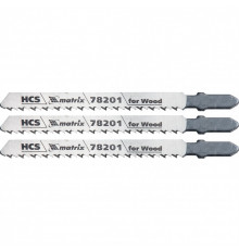 Полотна для электролобзика по дереву, 3 шт, T101B, 75 х 2,5 мм, HCS Matrix Professional