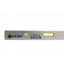Правило-уровень алюминиевое с ручками 2 глазка 2000мм., "КЕДР"  090-2000