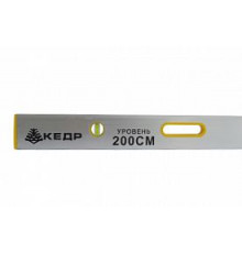 Правило-уровень алюминиевое с ручками 2 глазка 2500мм., "КЕДР"  090-2500