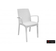 Стул B:rattan INDIANA с подлокотниками, белый